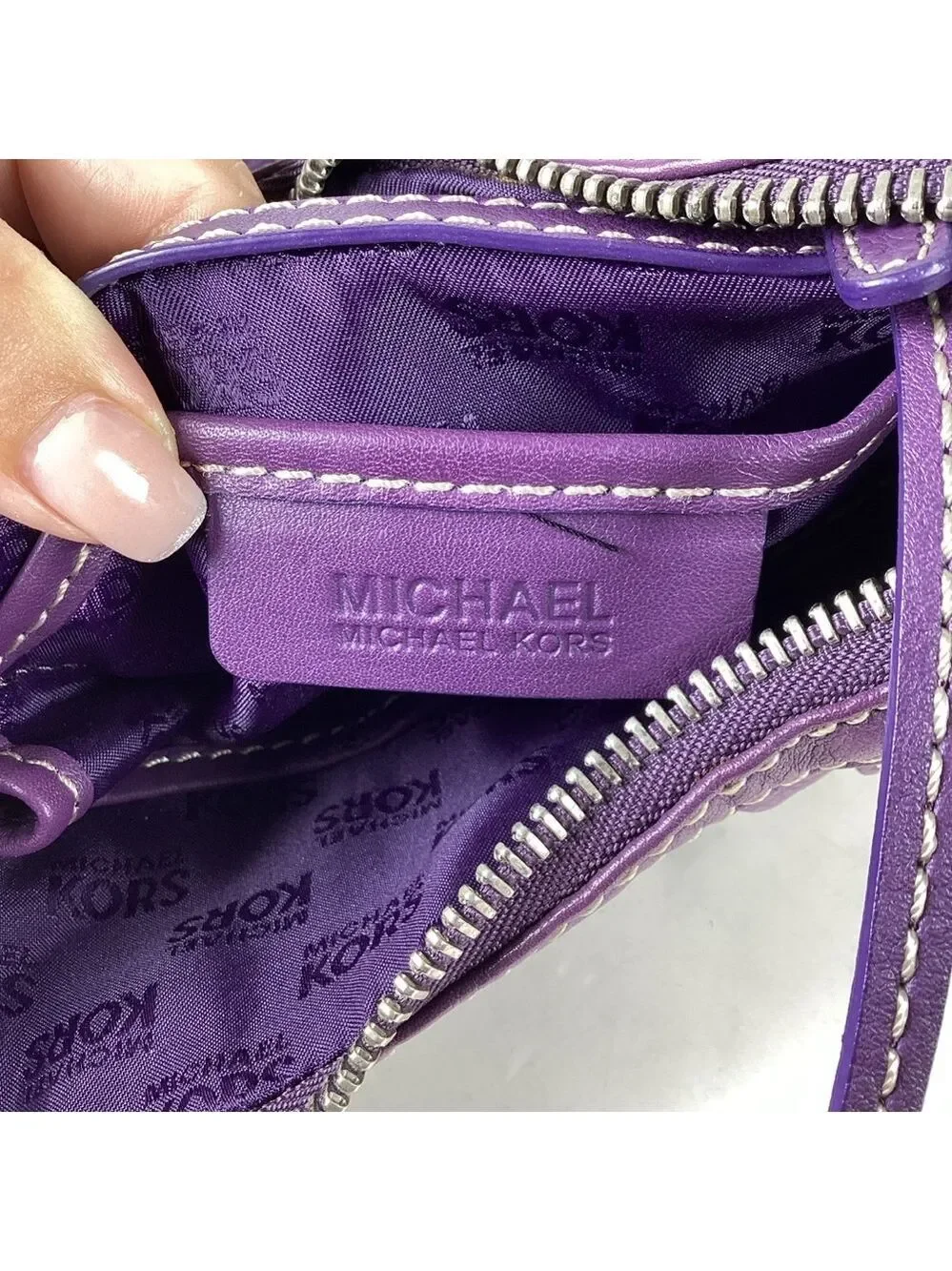 Michael Kors Purple Leather Women's Bag‎